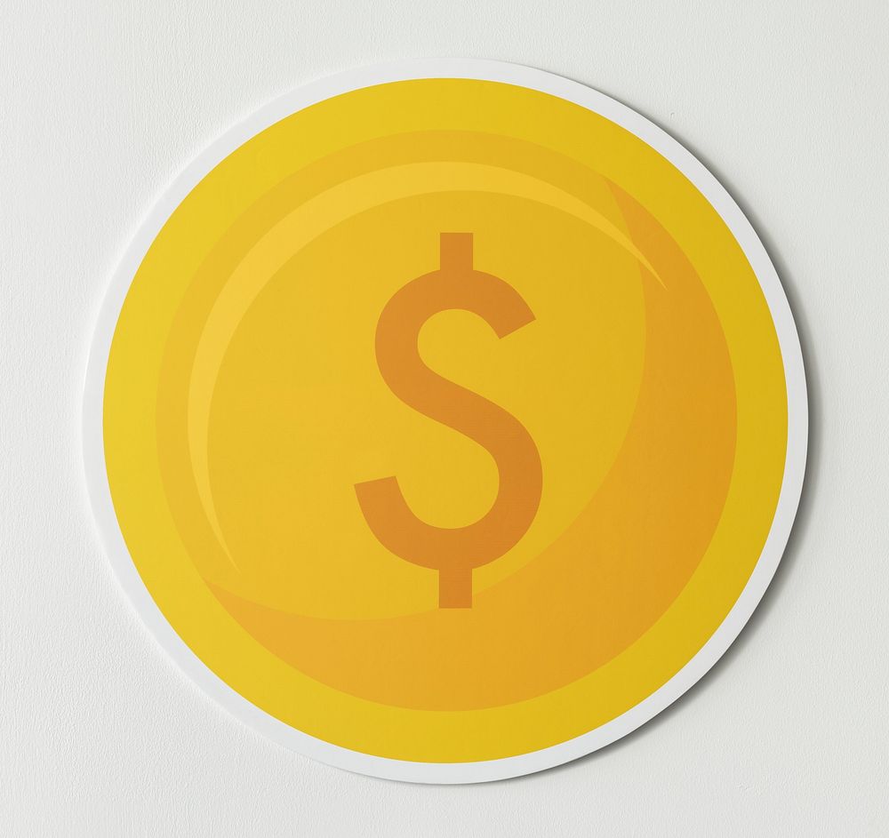 Dollar coin currency exchange icon