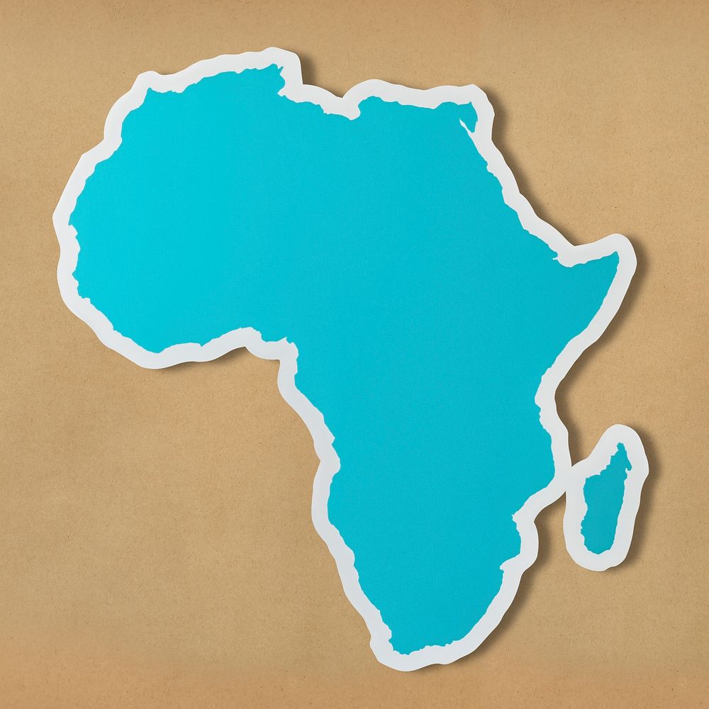 blank colored africa map