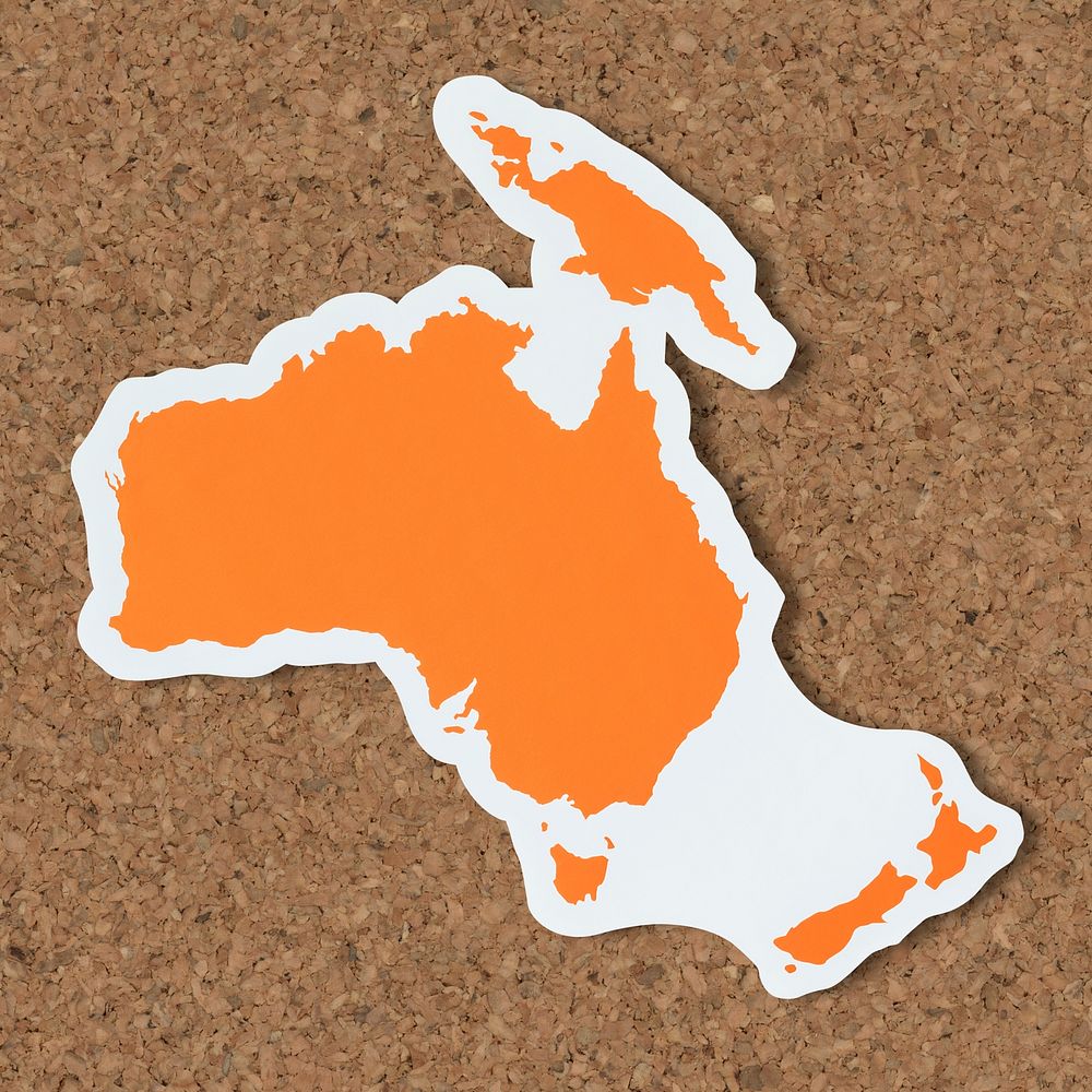 Free blank map of Australia and Oceania