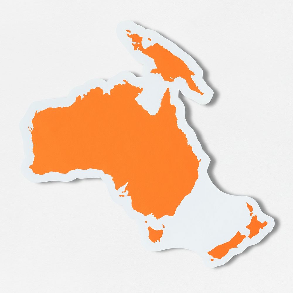 Free blank map of Australia and Oceania
