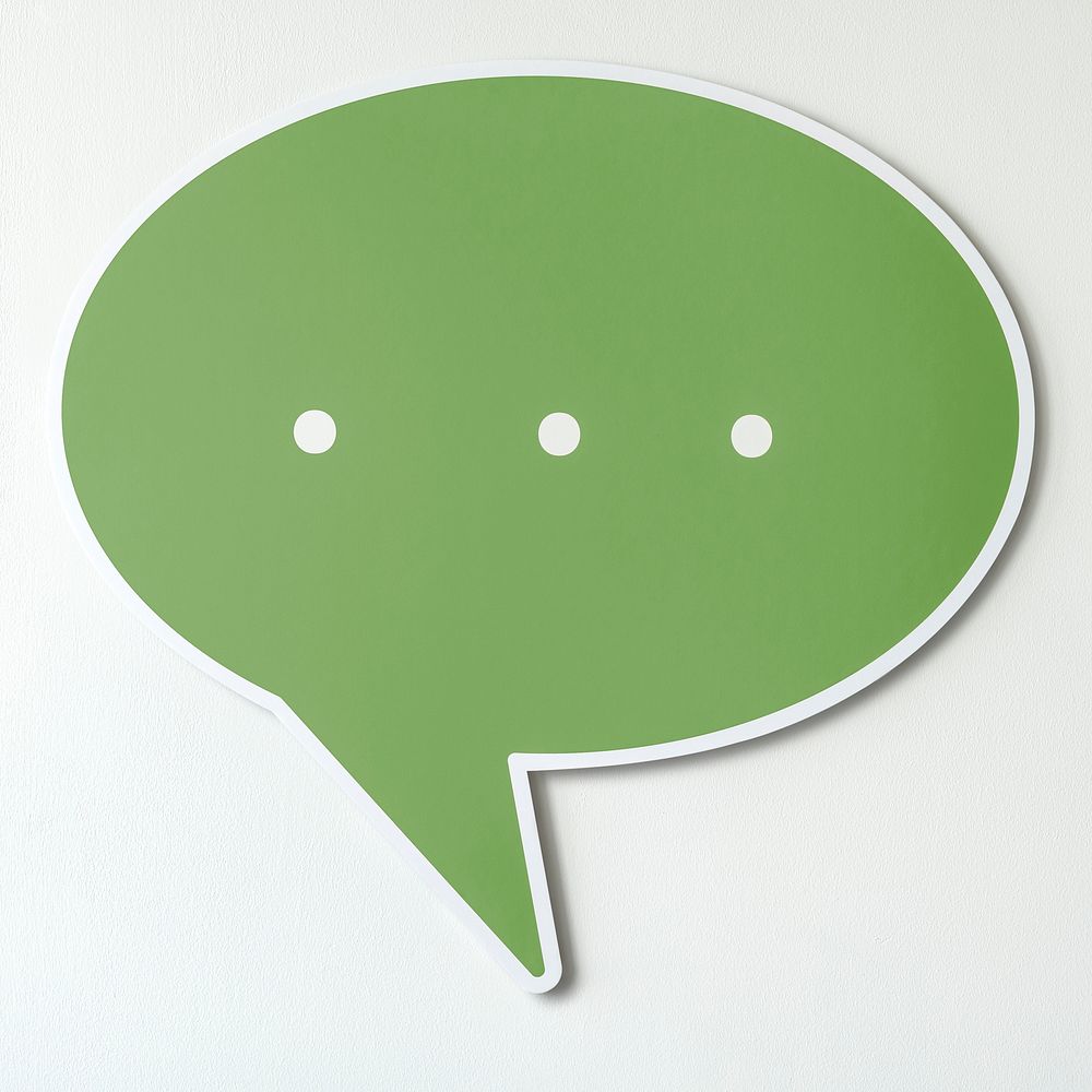 Speech bubble cut out icon