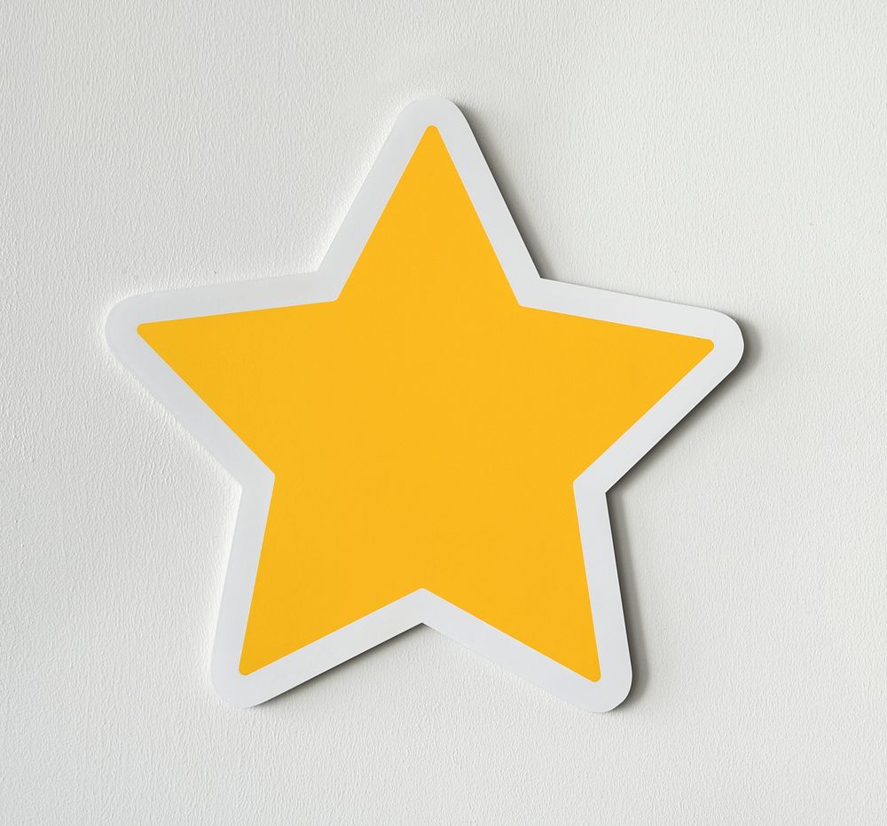 Paper craft of star icon