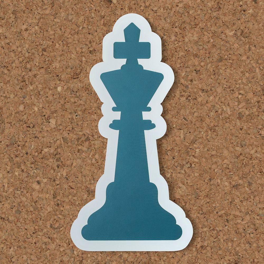The king chess icon isolated