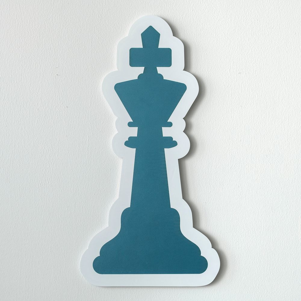 The king chess icon isolated