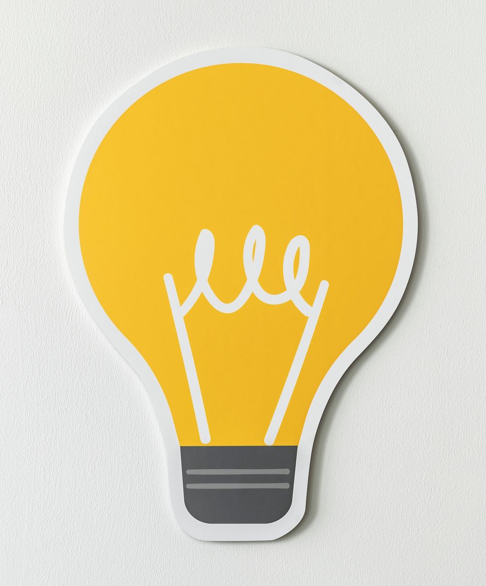 Creative light bulb ideas icon