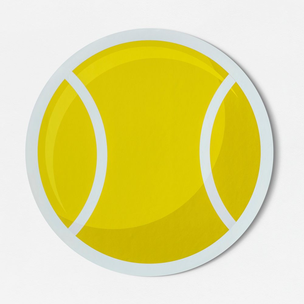 Cut out tennis ball graphic
