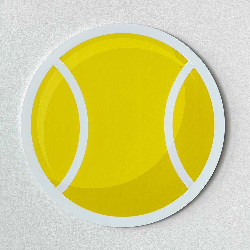 Cut out tennis ball graphic