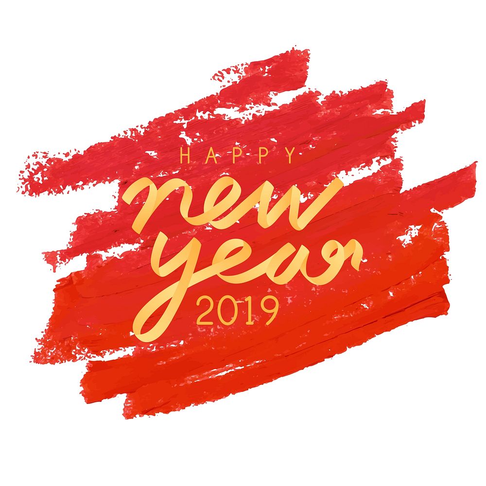 Happy New Year 2019 vector