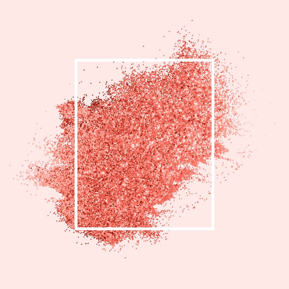 Pink sprinkled glitter badge vector