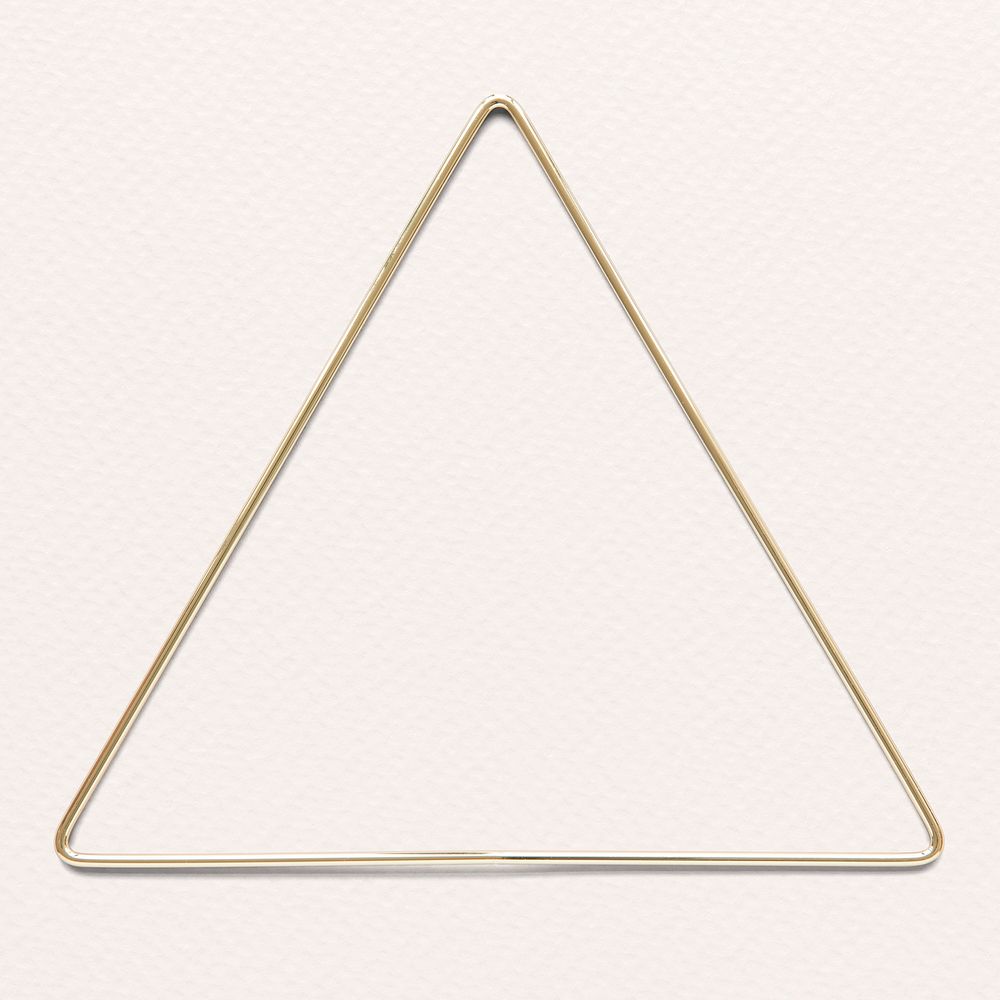 Triangle gold frame on paper texture background
