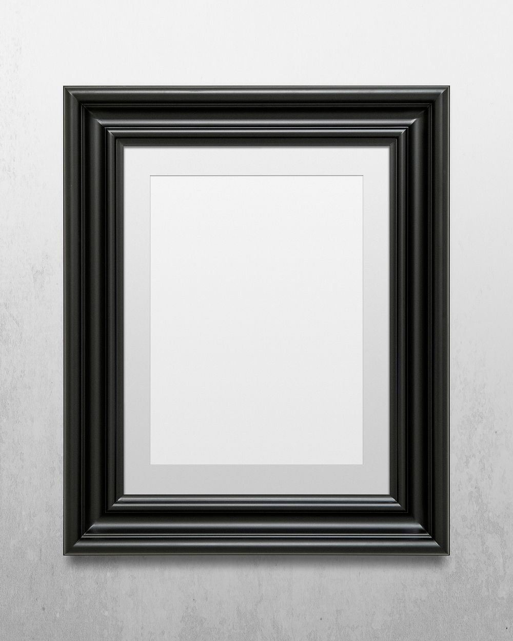 Black picture frame mockup illustration