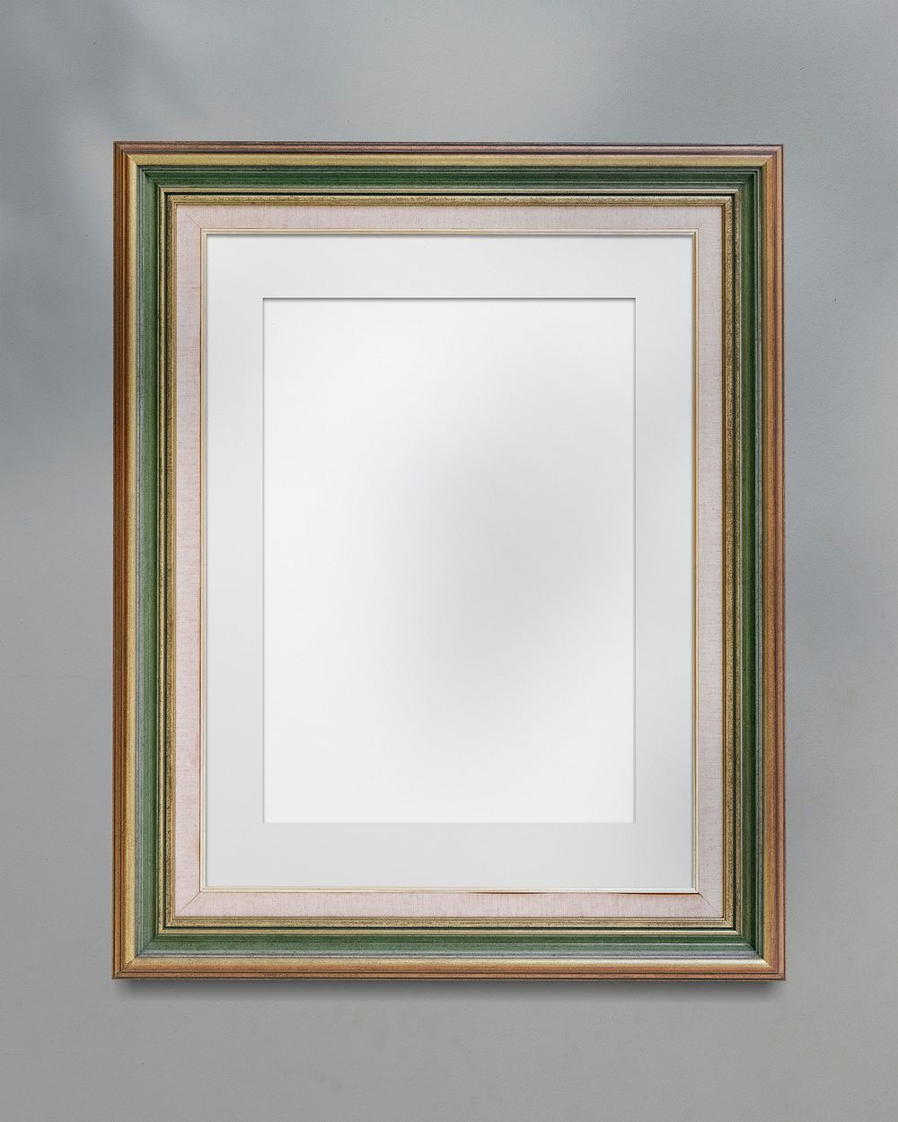 Brown and green picture frame mockup illustration