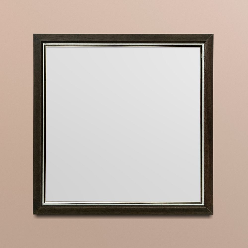 Black picture frame mockup illustration