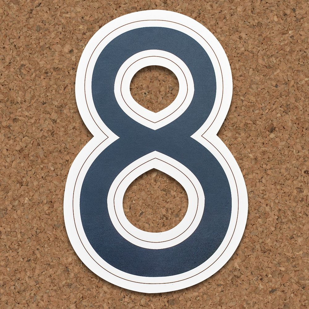 Number 8 icon isolated on a background