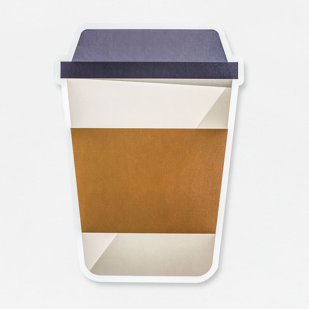 Takeaway hot beverage cup icon isolated on a background