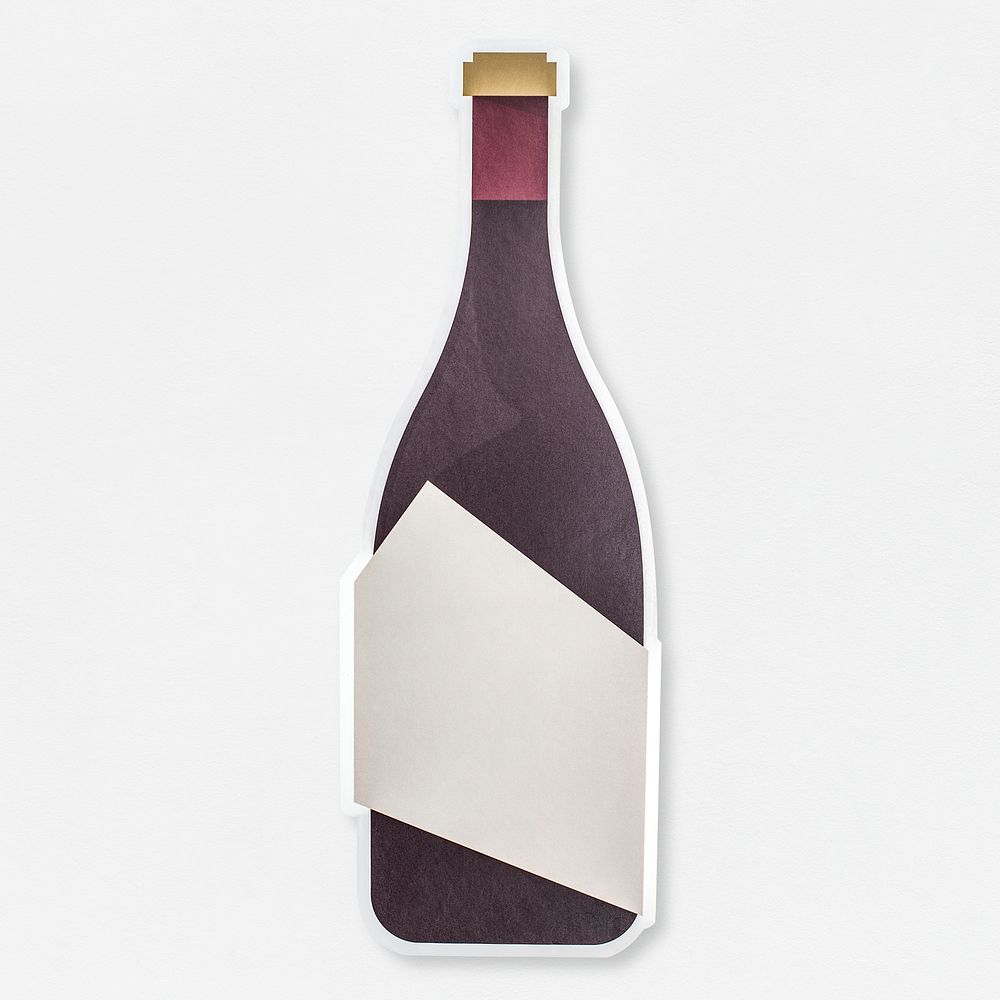 Bottle of champagne icon isolated on a background