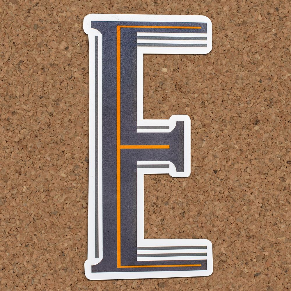 English alphabet letter E icon isolated