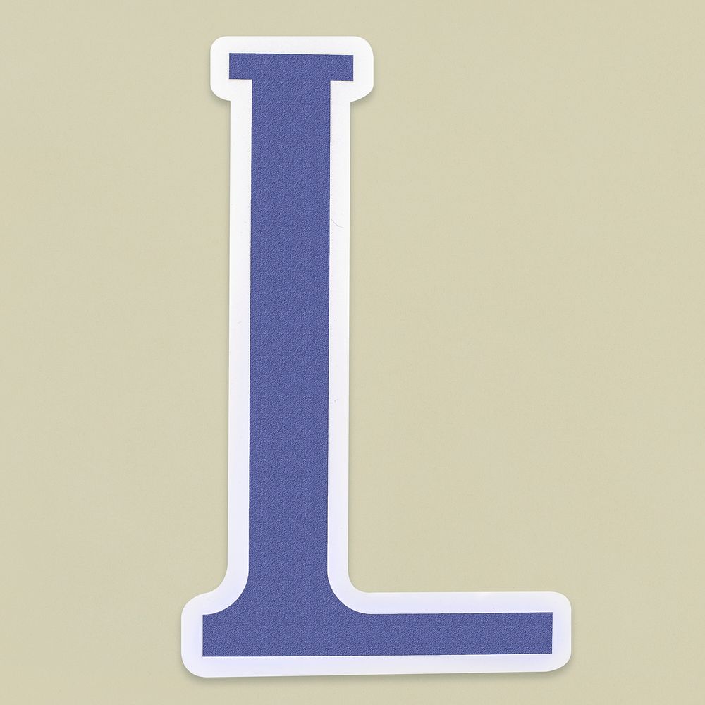 English alphabet letter L icon isolated