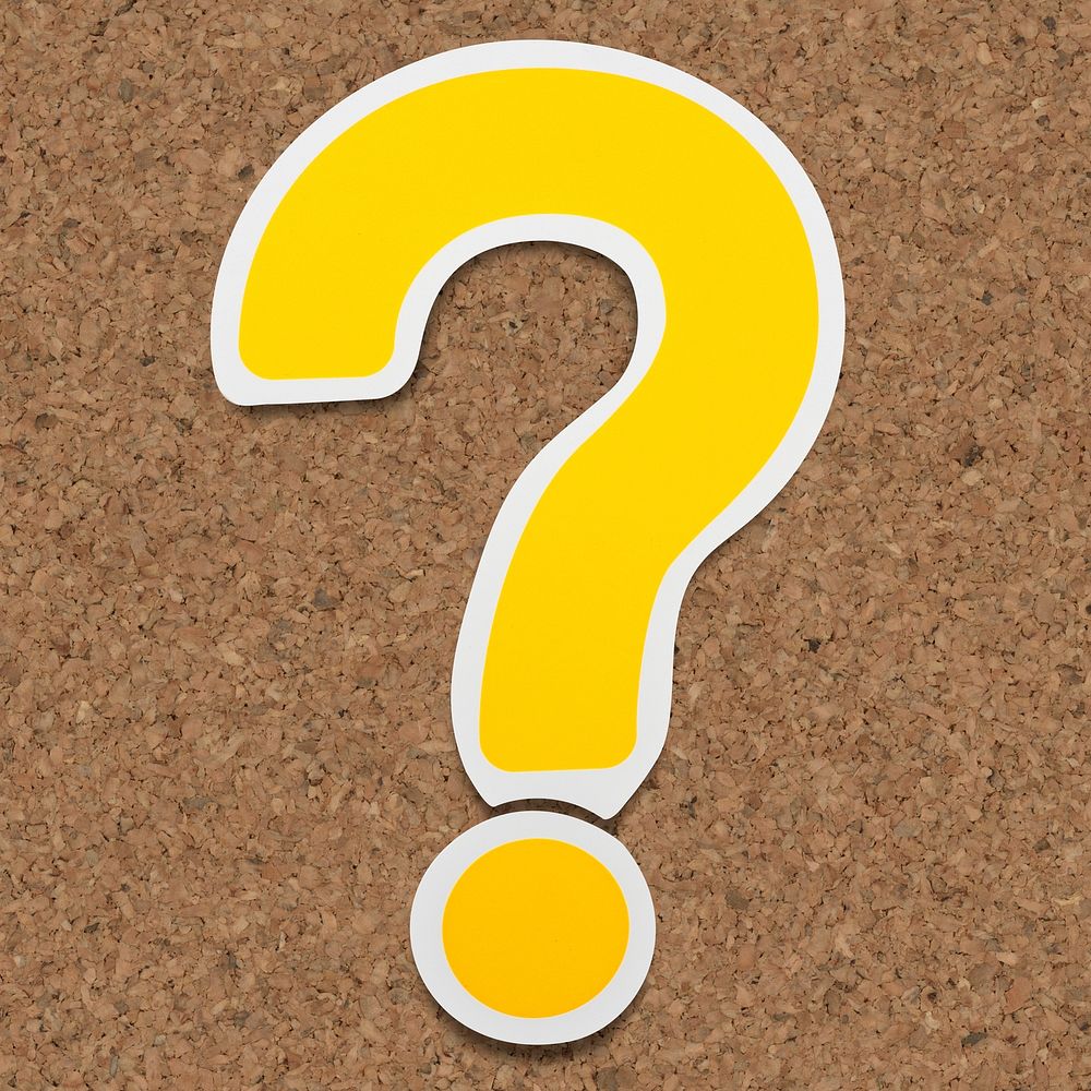 Yellow question mark sign ? icon isolated