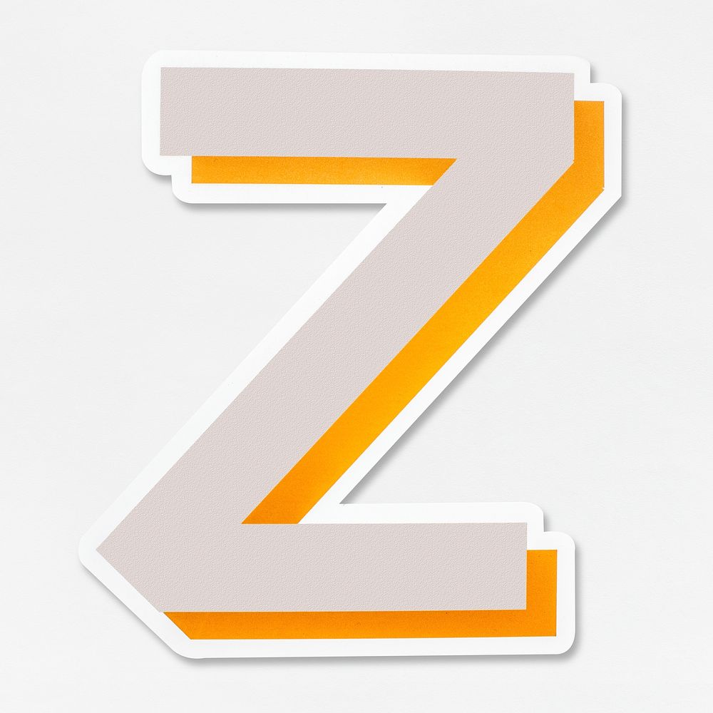 English alphabet letter Z icon isolated