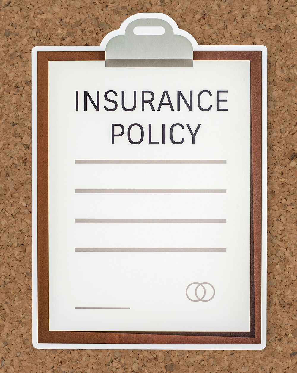 Insurance policy form icon isolated