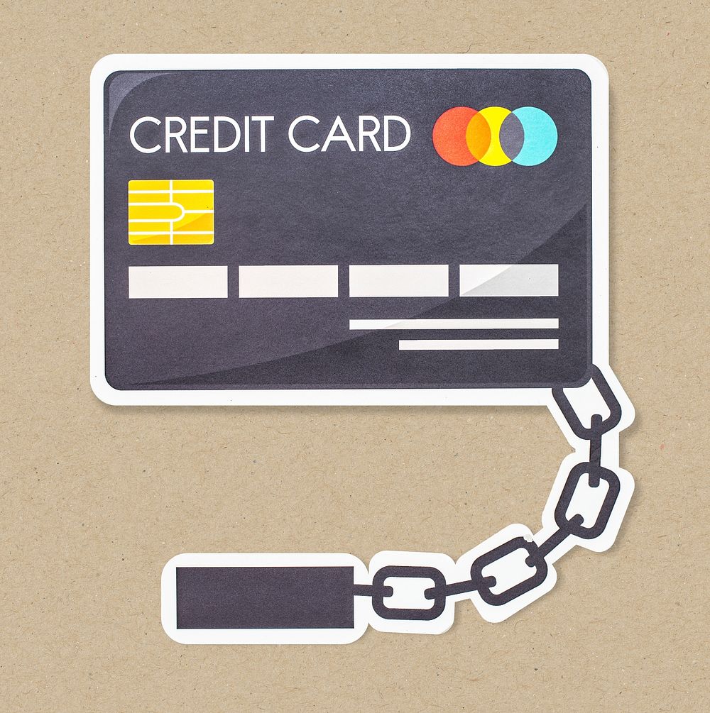 Credit card icon isolated