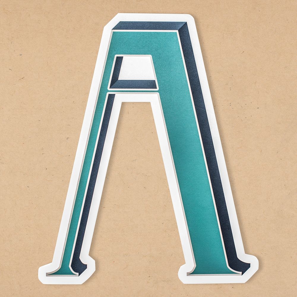 English alphabet letter A icon isolated