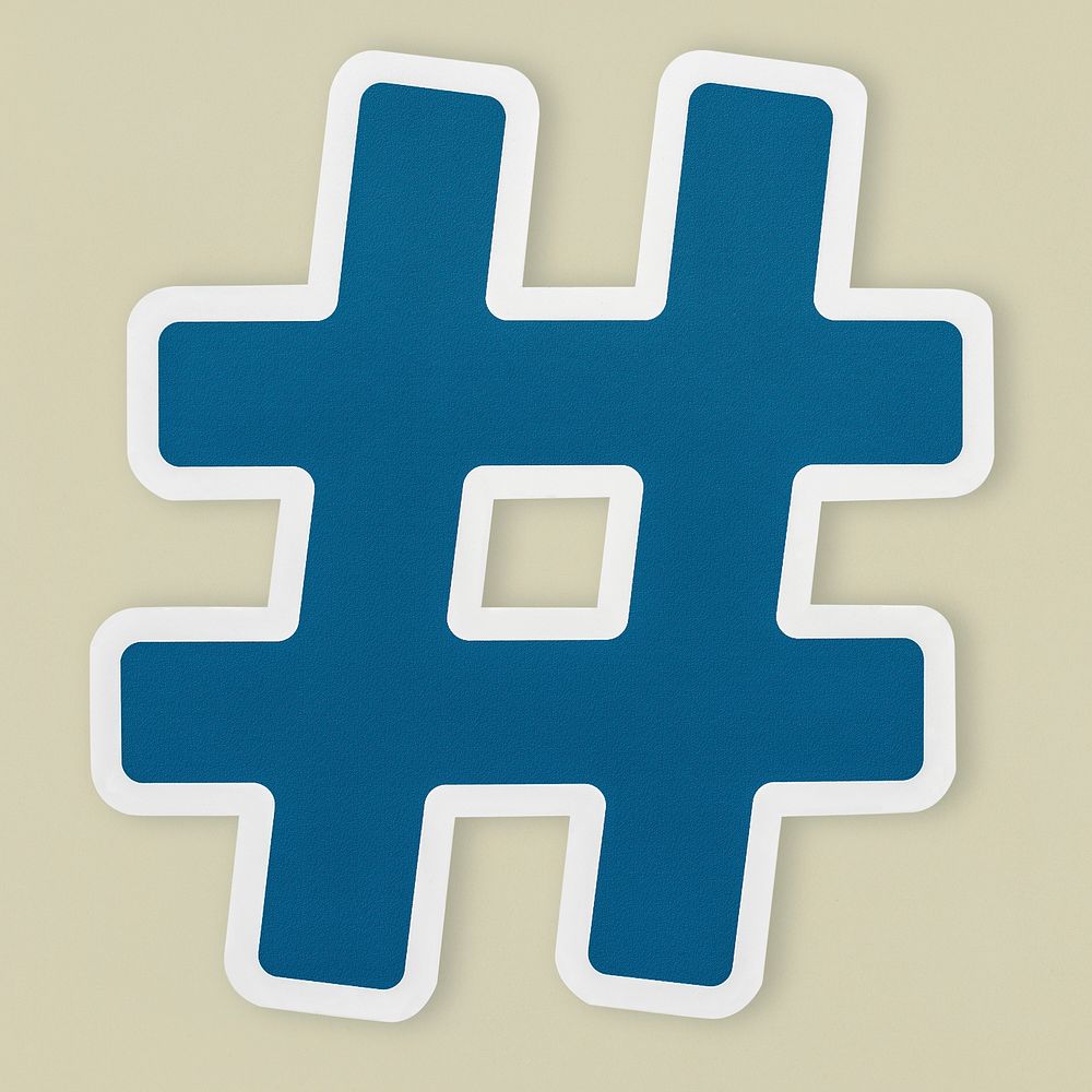Hashtag symbol # icon isolated