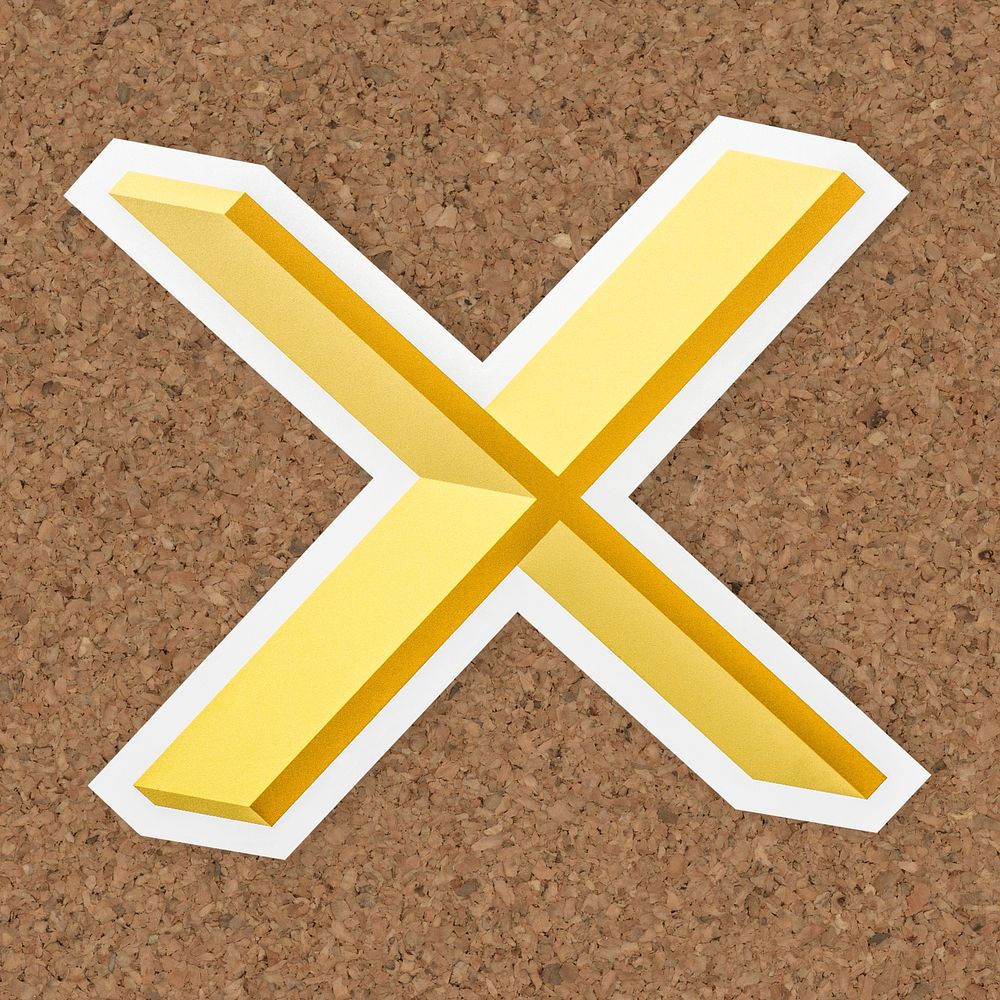 English alphabet letter X icon isolated