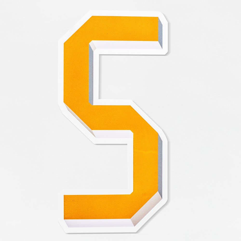 English alphabet letter S icon isolated