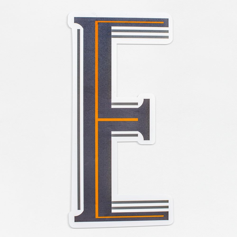 English alphabet letter E icon isolated