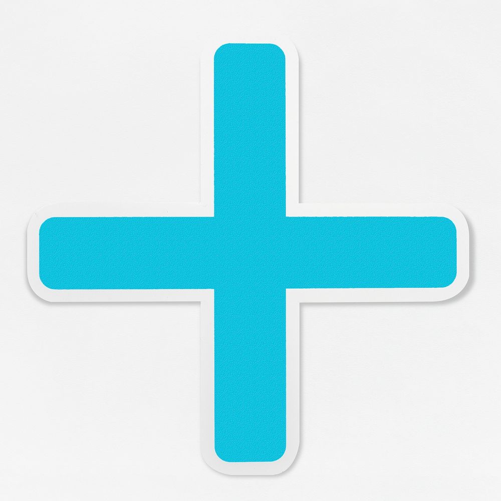 Plus sign icon isolated