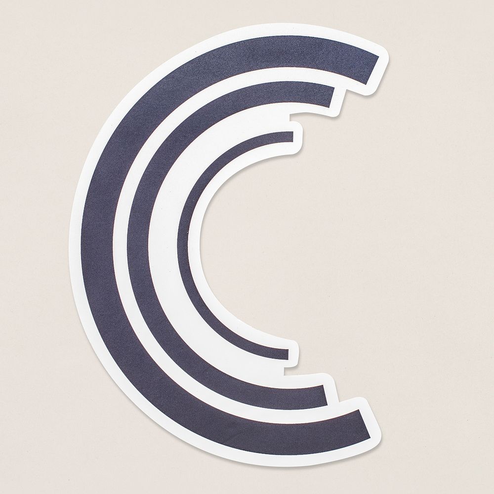 English alphabet letter C icon isolated