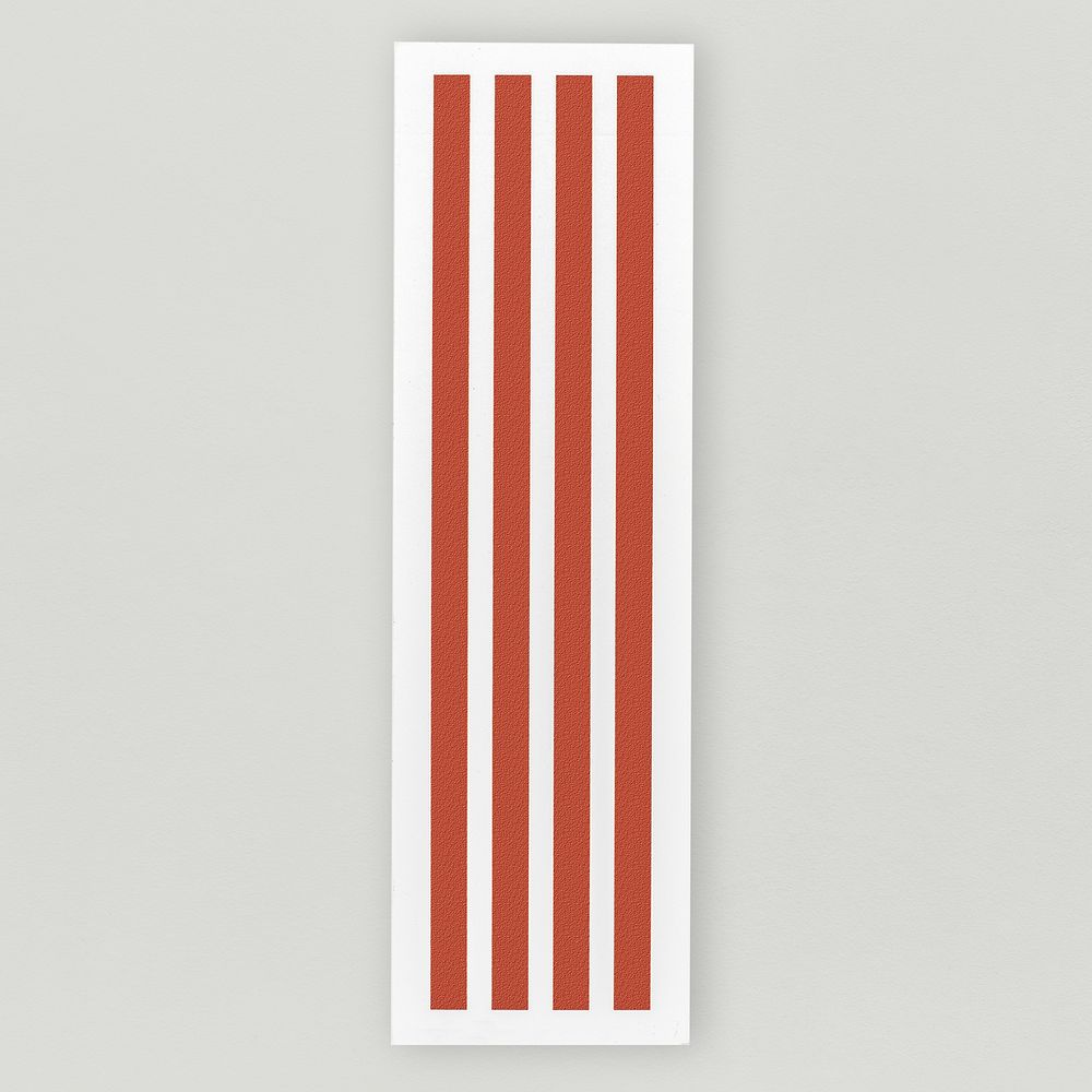 Red vertical bar sign icon isolated