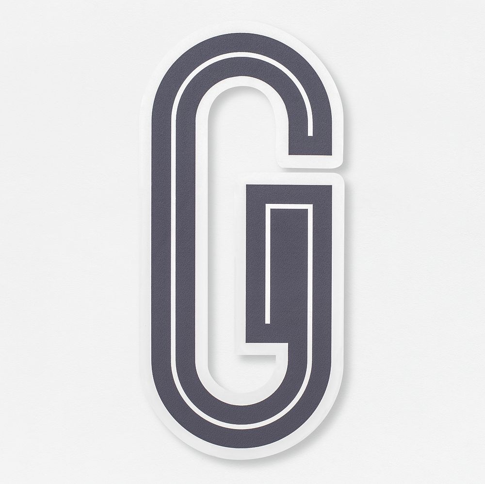 English alphabet letter G icon isolated