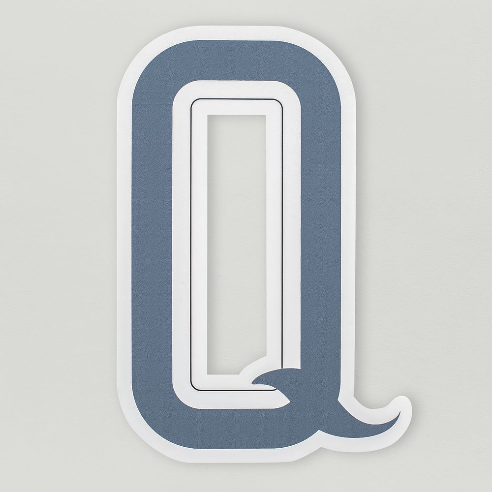 English alphabet letter Q icon isolated