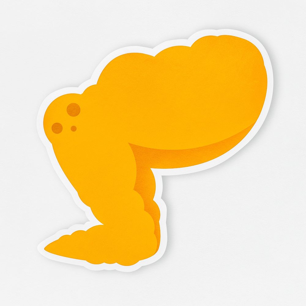 Fried chicken wing icon isolated
