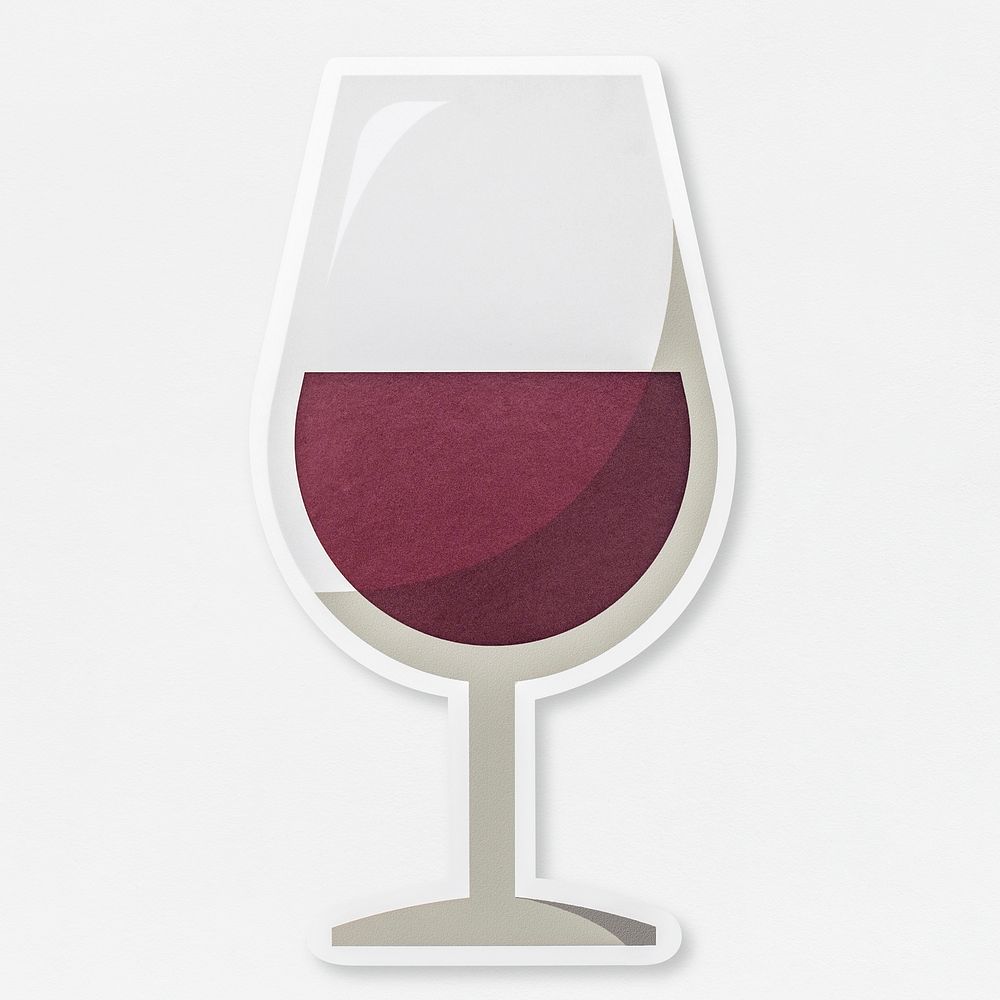 A glass of red wine icon isolated