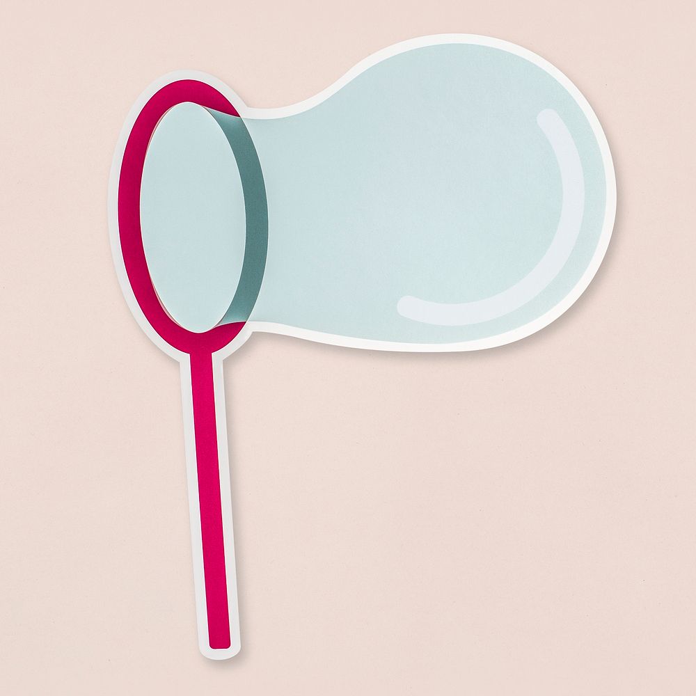 Bubble blower in hoop icon isolated