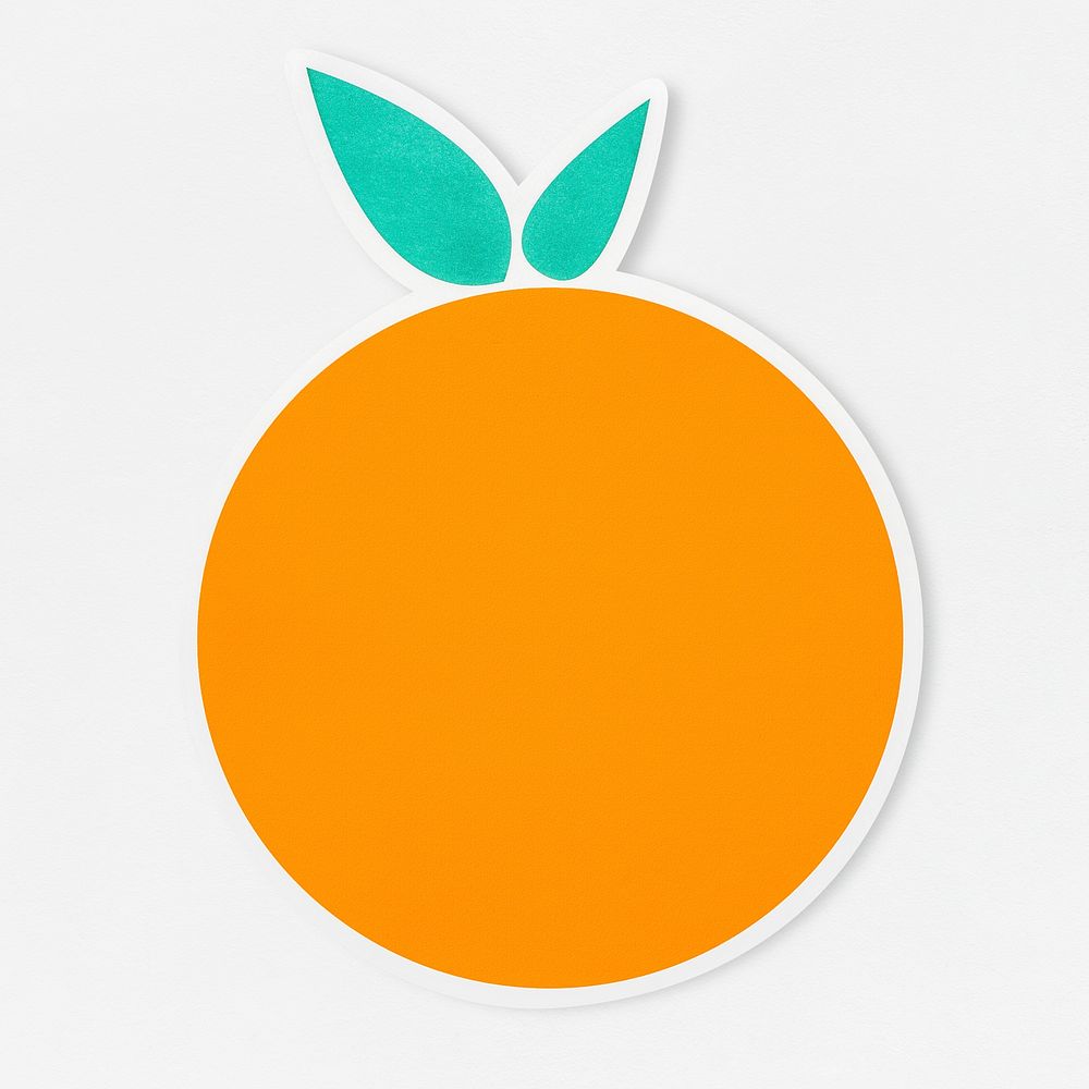 Fresh orange icon isolated