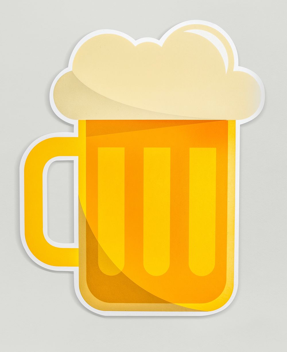 A glass of beer icon isolated