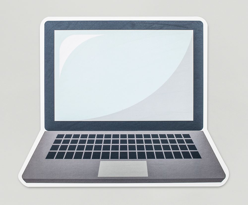 Laptop icon isolated