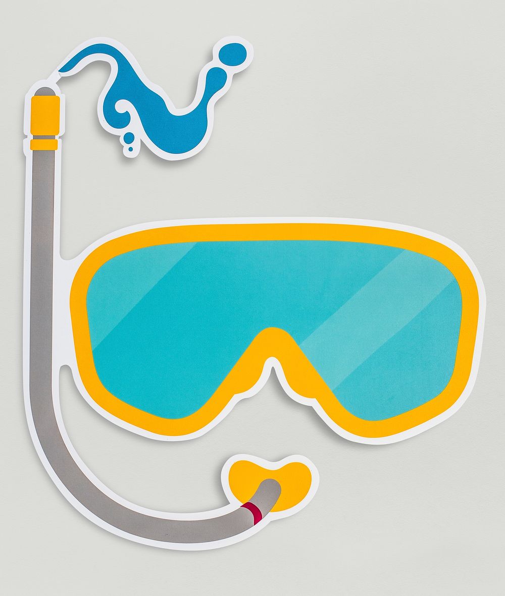 Goggles for diving isolated on background