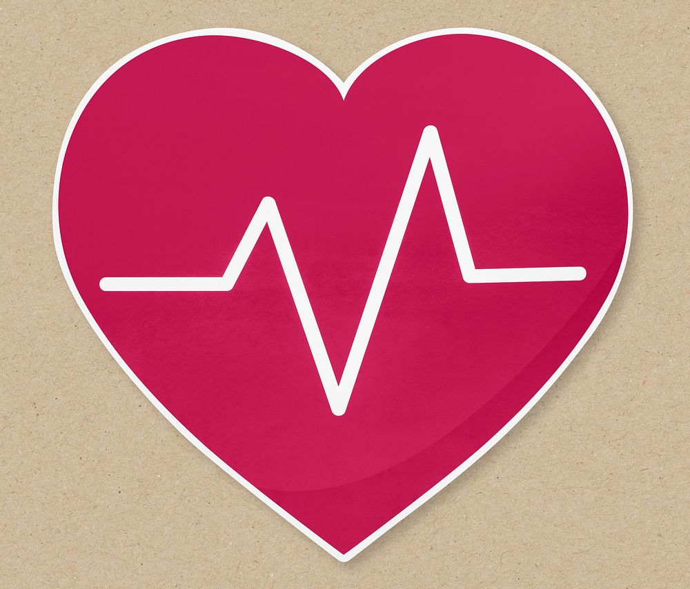 Heart beat frequency icon illustration
