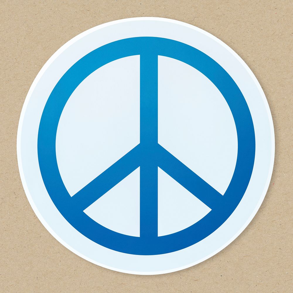 Isolated peace sign icon illustration