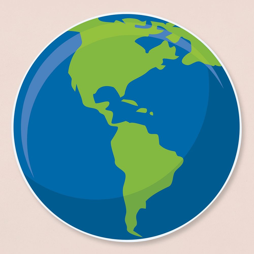 Globe ecology icon on isolated