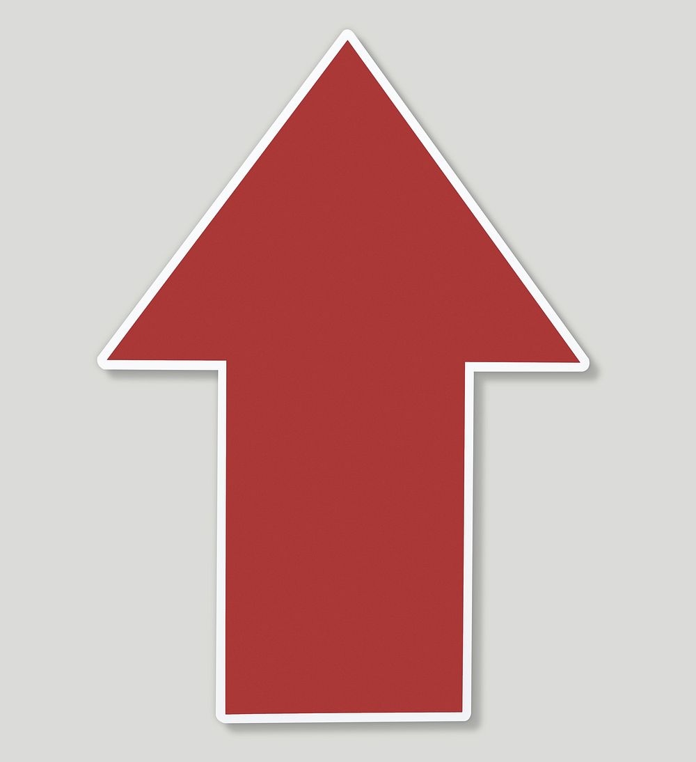 Red arrow pointing up icon