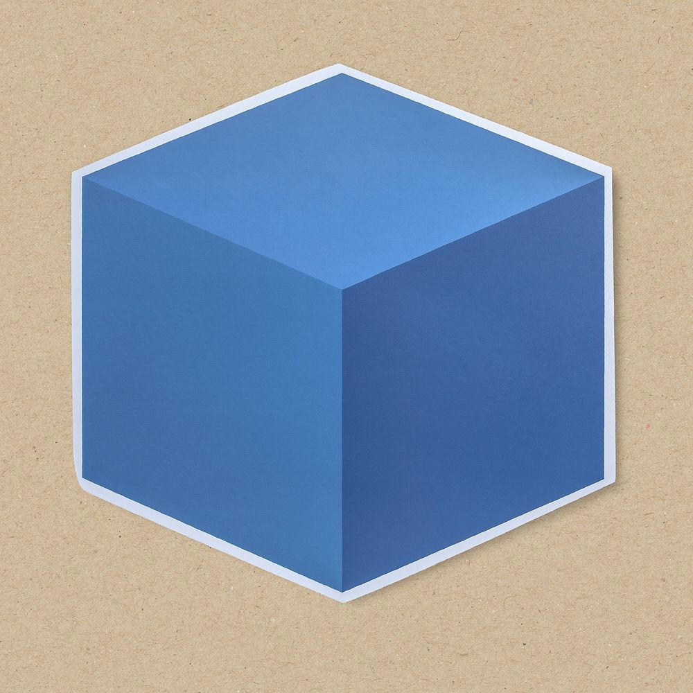 Isolated 3D cube box icon