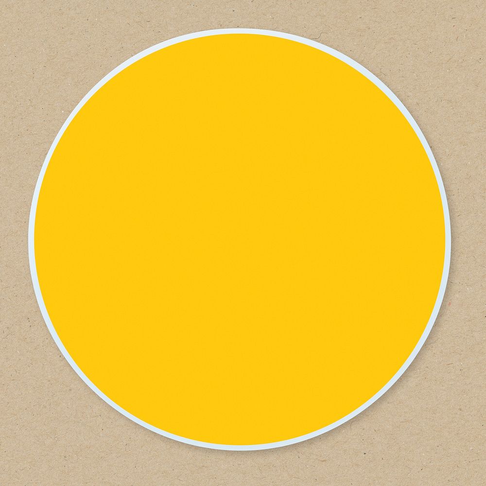 Round empty yellow circle vector illustration