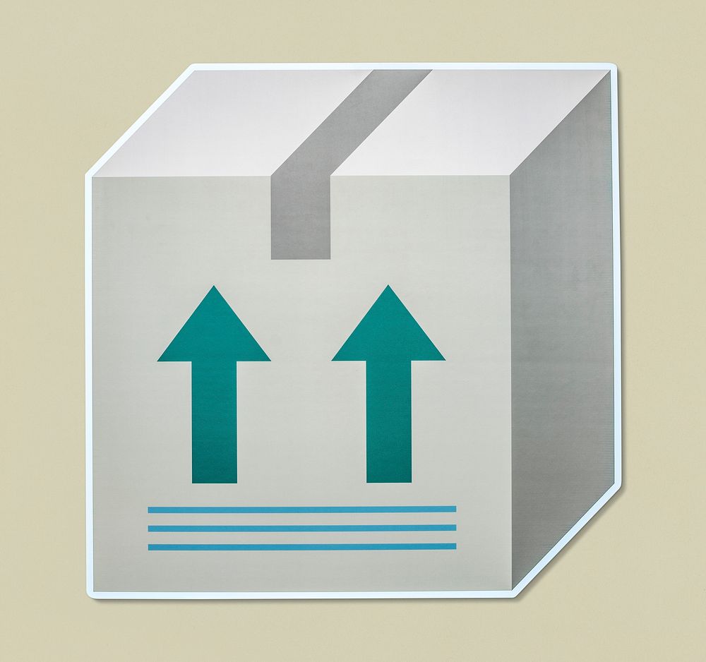 Logistic export and import box icon